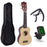 Burgundy 21 Inch Soprano Ukulele with Gig Bag, Tuner And Capo Beginner Acoustic Ukulele Set On Sale