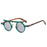 Green Light Gray Retro UV400 Round Steampunk Sunglasses On Sale
