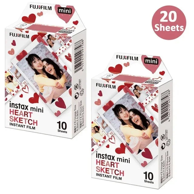 FujiFilm Instax Mini Color Films - Heart Sketch (20 Sheets) On Sale