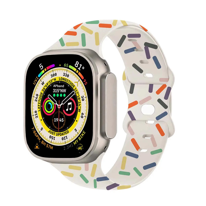 Pride Edition Graphic Prints Strap for Apple Watch Band 38mm/40mm/42mm/44mm/45mm/49mm On Sale