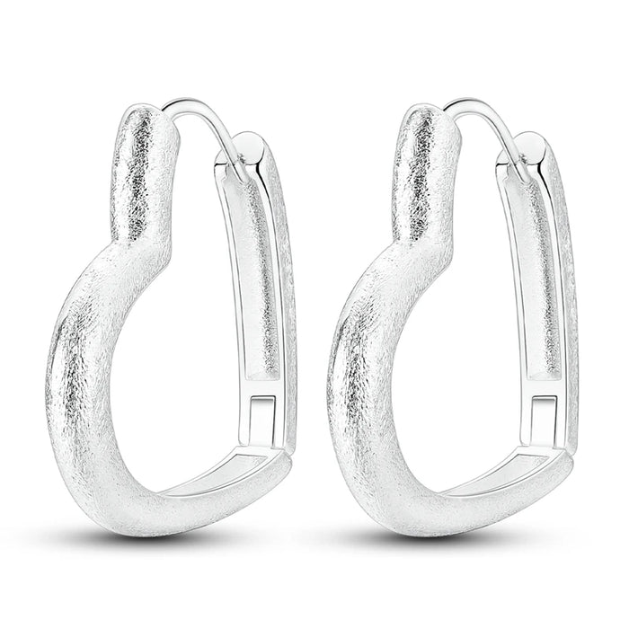 925 Sterling Silver Star Moon Heart Shape Huggie Hoop Earrings With Zircon Accents On Sale