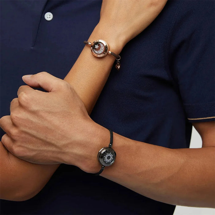 Smart App Connected Light Up Vibration Notification Bracelet Set For Couples On Sale