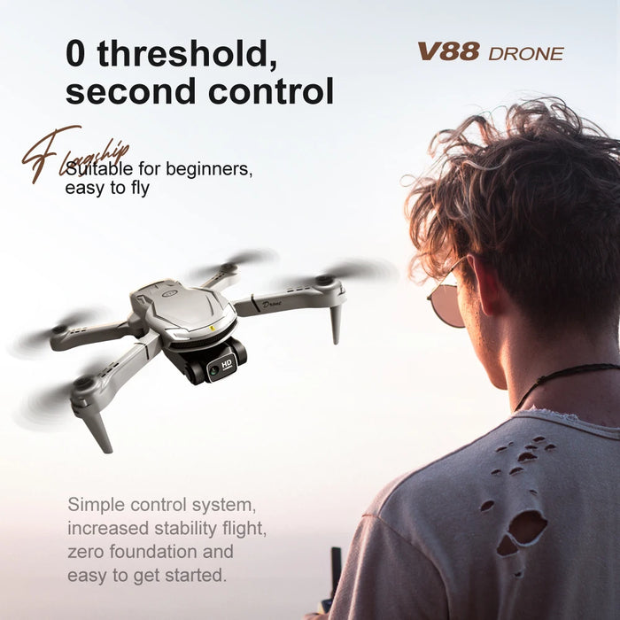 V88 Professional 5G Optical Flow 8K GPS Dual HD Camera Obstacle Avoidance Drone On Sale