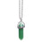 Natural Green Aventurine Quartz Crystal Hexagonal Pillar Bullet Pendant Necklaces On Sale