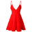 Red Spaghetti Strap Backless Lace Bowtie Dresses On Sale