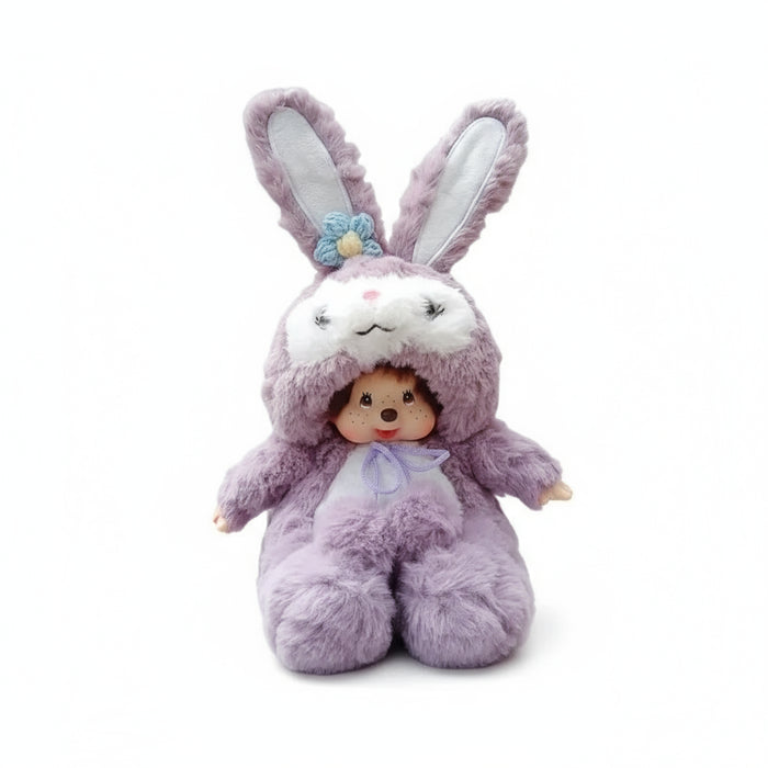 20cm Miichi Monkey Monchhichi Purple Bunny Character Dress Up Costume Collection Soft Plush Doll On Sale