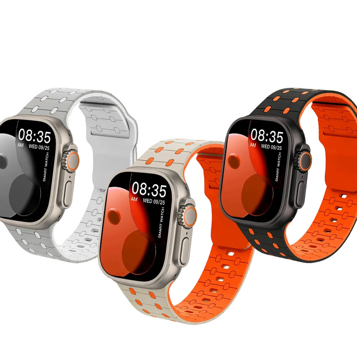 Textured Silicone Sport Watch Band Compatible With Apple Watch 38mm 40mm 41mm 42mm 44mm 45mm 46mm 49mm (Series 3–11, SE & Ultra) On Sale