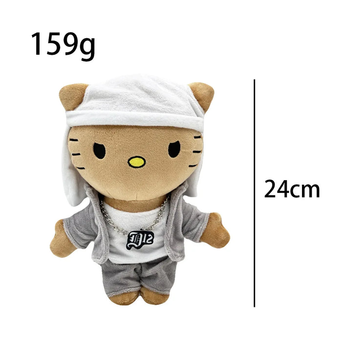 Hello Kitty Rapper Figure Icons Hiphop Fashion Fans Stuffed Soft Plush Toy Dolls Collection On Sale