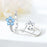 925 Sterling Silver Floral Design Hoop Earrings - Blue Flower On Sale