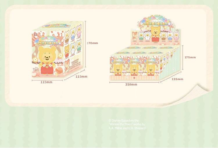 Winnie The Pooh Candy Bear Disney Anime Figure Series Vinyl Plush Doll Blind Box Collection On Sale