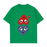 Green Unisex Heart Graphic 100% Cotton T-Shirt Casual Short Sleeve Crew Neck Tee For Everyday Wear On Sale