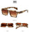 Tortoise Shell Style Rectangle HD Lens UV400 Sunglasses On Sale