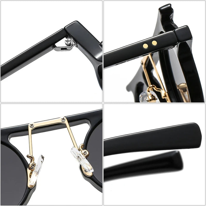 Retro UV400 Round Steampunk Sunglasses On Sale