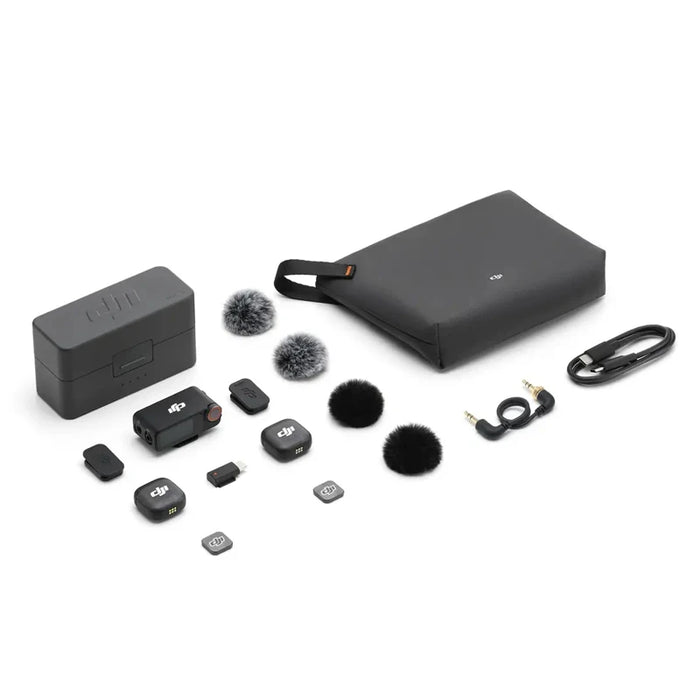 DJI Mic Mini 3 (2 TX 1 RX) - Wireless Microphone System with Dual Transmitters, Noise Reduction, 32-Bit Float Recording, 400m Transmission, and Optional Charging Case On Sale