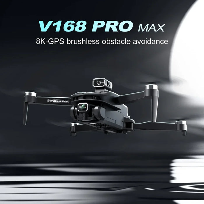 V168 Pro 5G Wifi 8K HD Dual Camera GPS Obstacle Avoidance Brushless Motor Drone On Sale