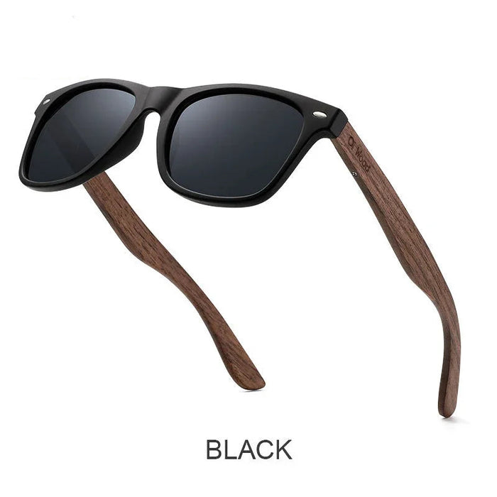 Natural Wooden TR90 Black Frames Polarized Sunglasses On Sale