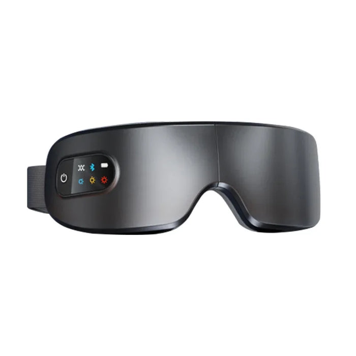 Black 4D Smart Eye Massager with Heat Compression Bluetooth Music On Sale