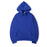 Super Comfy Blue Solid Color Pullover Hoodie Unisex Casual Streetwear Sweatshirt On Sale