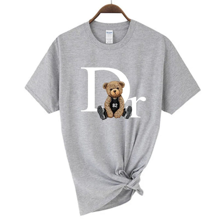 Gray Bear Graphic Luxury T-Shirt On Sale