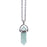 Natural Quartz Crystal Hexagonal Pillar Bullet Pendant Necklaces On Sale