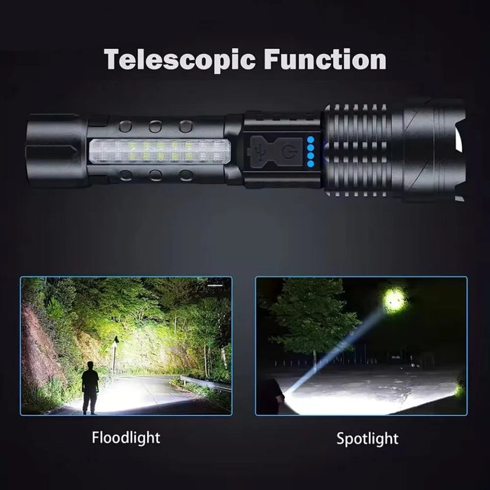 LED Zoomable Handheld Flashlight For Outdoors On Sale