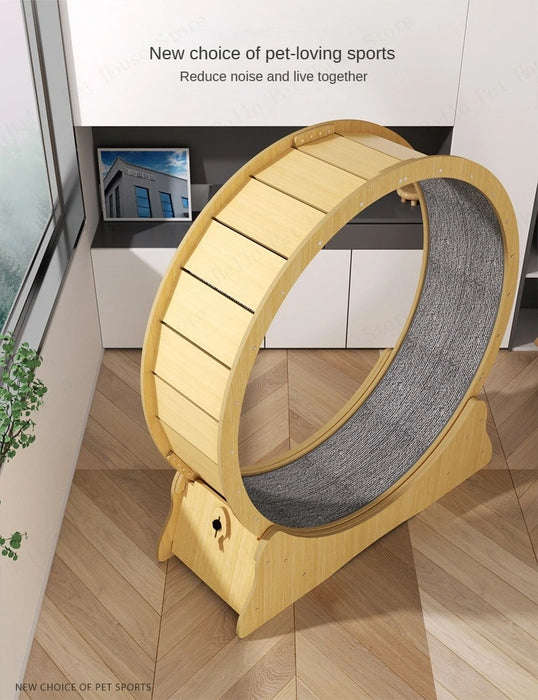 Exercise Wheel Indoor Silent Treadmill Made of Natural Solid Wood For Cats Or Small Dogs On Sale