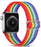 Rainbow Scrunchie Watch Strap For Apple Watch Band Series 49mm, 45mm, 44mm, 42mm, 41mm, 40mm, 38mm On Sale