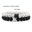 1 Set Natural Lava Stone And White Howlite Couple Bracelets On Sale