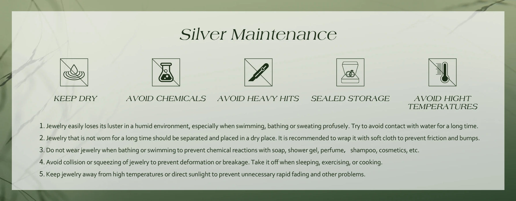 How to take care of Silver jewelry?