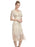 1920s Gatsby Style V-Neck Petal Sleeves Embroidery Sequin Fringe Flapper Midi Dress On Sale