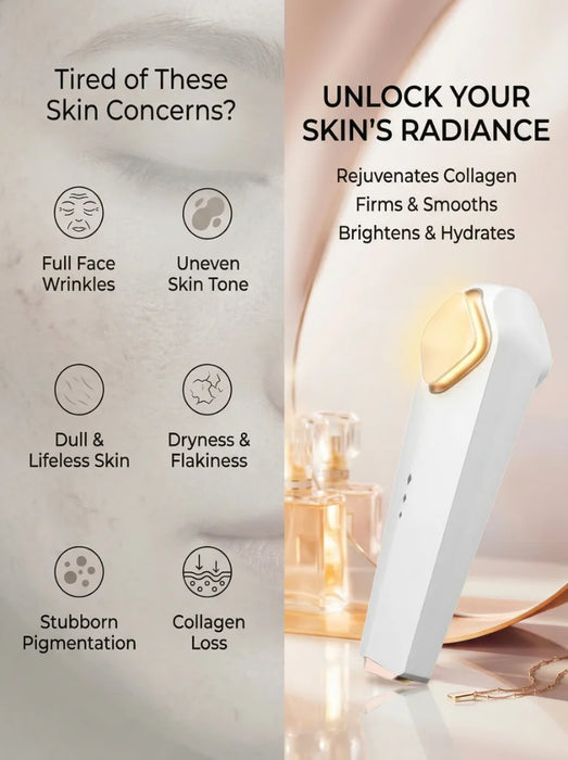 Handheld NIR Near Infrared LED Facial Skin Care Device 2-in-1 Light Therapy Beauty Tool for Skin Rejuvenation & Firming On Sale