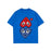Blue Unisex Heart Graphic 100% Cotton T-Shirt Casual Short Sleeve Crew Neck Tee For Everyday Wear On Sale
