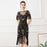 1920s Vintage Gatsby Style Green Semi-Sheer Lace Sleeve Sequin Fringed Flapper Cocktail Party Dresses On Sale