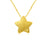 24K AU999 Gold Star Pendant And Genuine 18K AU750 Gold Chain Necklace On Sale