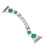 Silver Green Cloverleaf Diamond Women Stainless Steel Apple Watch Bracelet For Ultra, 49mm, 46mm, 45mm, 44mm, 42mm, 41mm, 40mm, 38mm On Sale