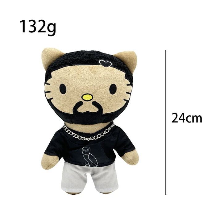 Hello Kitty Rapper Figure Icons Hiphop Fashion Fans Stuffed Soft Plush Toy Dolls Collection On Sale