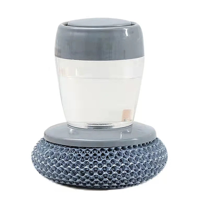Soap Dispensing PET Pot Cleaning Scrubber Brush On Sale