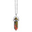 Natural Jasper Quartz Crystal Hexagonal Pillar Bullet Pendant Necklaces On Sale