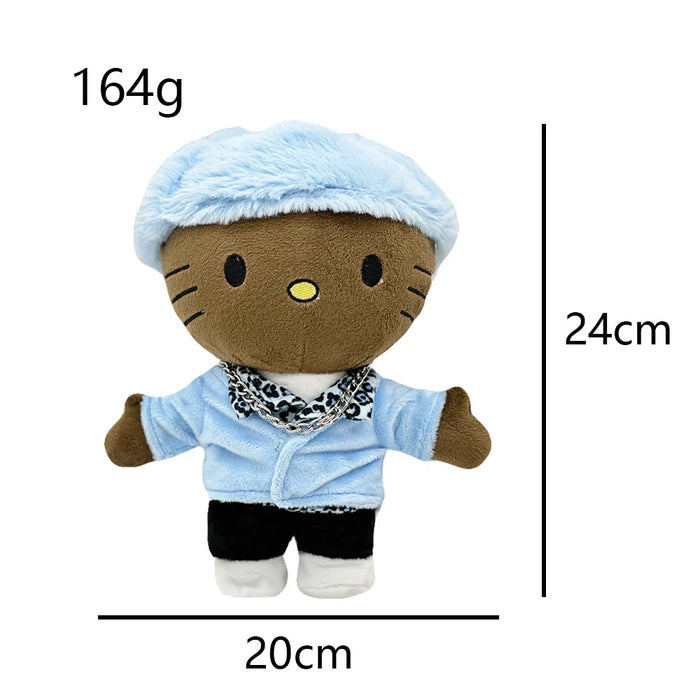 Hello Kitty Rapper Figure Icons Hiphop Fashion Fans Stuffed Soft Plush Toy Dolls Collection On Sale