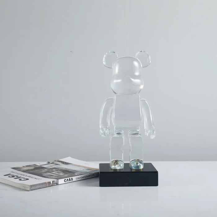 400% Clear Crystal Bear Statuette Pop Art collectible Decoration On Sale