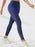 Navy Blue High-Waisted Push Up Fitness Leggings With Side Pockets On Sale