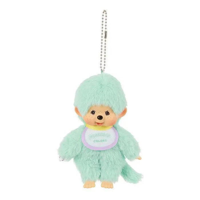Green Furry Miichi Monkey Monchhichi Vintage Style Plush Keychain Dolls Collection On Sale