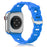Blue O-Ring Silicone Chain Link Bracelets For Apple Watch Band 38mm, 40mm, 41mm, 42mm, 44mm, 45mm, 46mm, 49mm On Sale