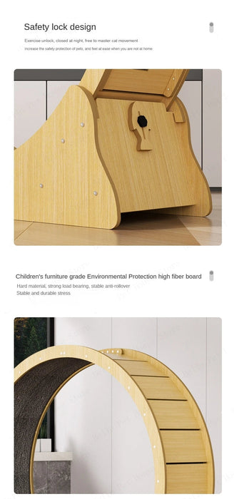 Exercise Wheel Indoor Silent Treadmill Made of Natural Solid Wood For Cats Or Small Dogs On Sale