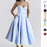Baby Blue A-Line Vintage Style Temperament Dress On Sale