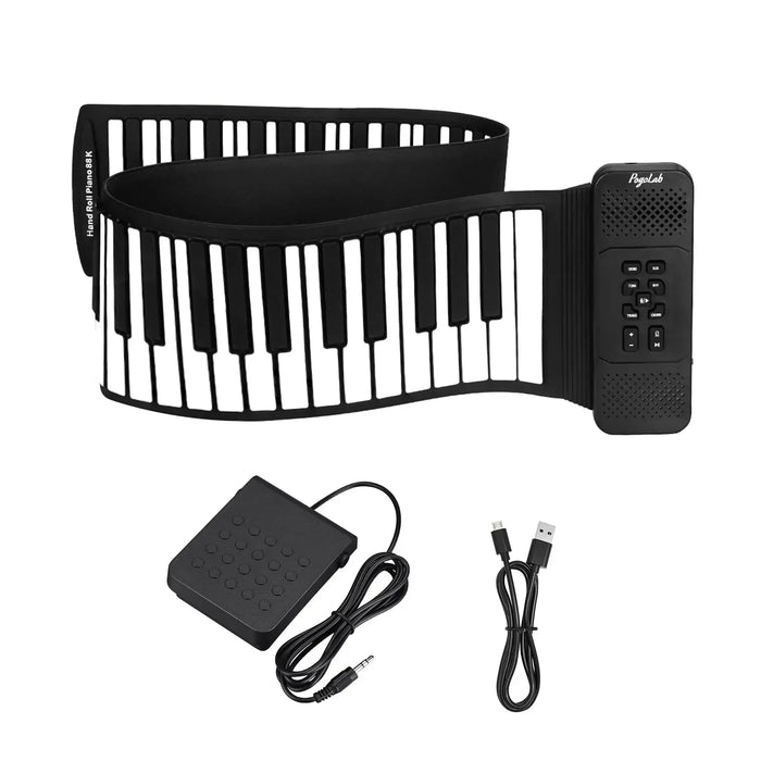 88 Keys Foldable Roll-up Digital Piano With Rechargeable Battery 128 Rhythms And Tones On Sale