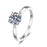 925 Sterling Silver 18K White Gold Plated Moissanite Diamond Rings On Sale