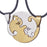 Stainless Steel Matching Cat Friendship Pendant Necklaces For Couples On Sale