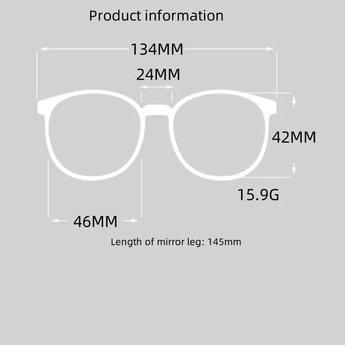 Size Of Ultralight Titanium Polarized Vintage Style Sunglasses For Men and Women