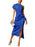Sexy Royal Blue Asymmetric One Shoulder Cocktail Party Ruched Dress On Sale